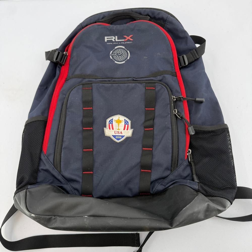 RLX Ralph Lauren Backpack Mens OS Navy Blue 2016 Ryder Cup USA Golf Bag